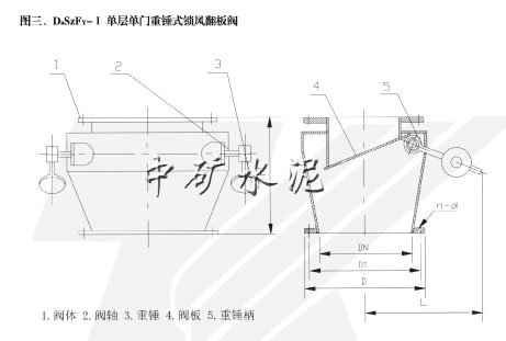 单层重锤式锁风翻板阀